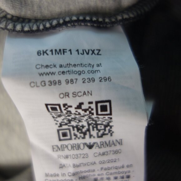 Emporio Armani Grey Hoodie Size M - Picture 7 of 14